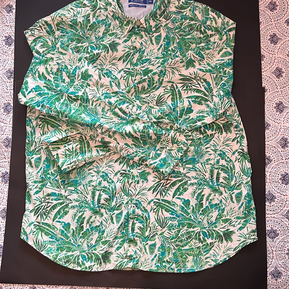 Men's Nautica Shirt Size‎ XXL Blue Sail Long Sleeved Button Up